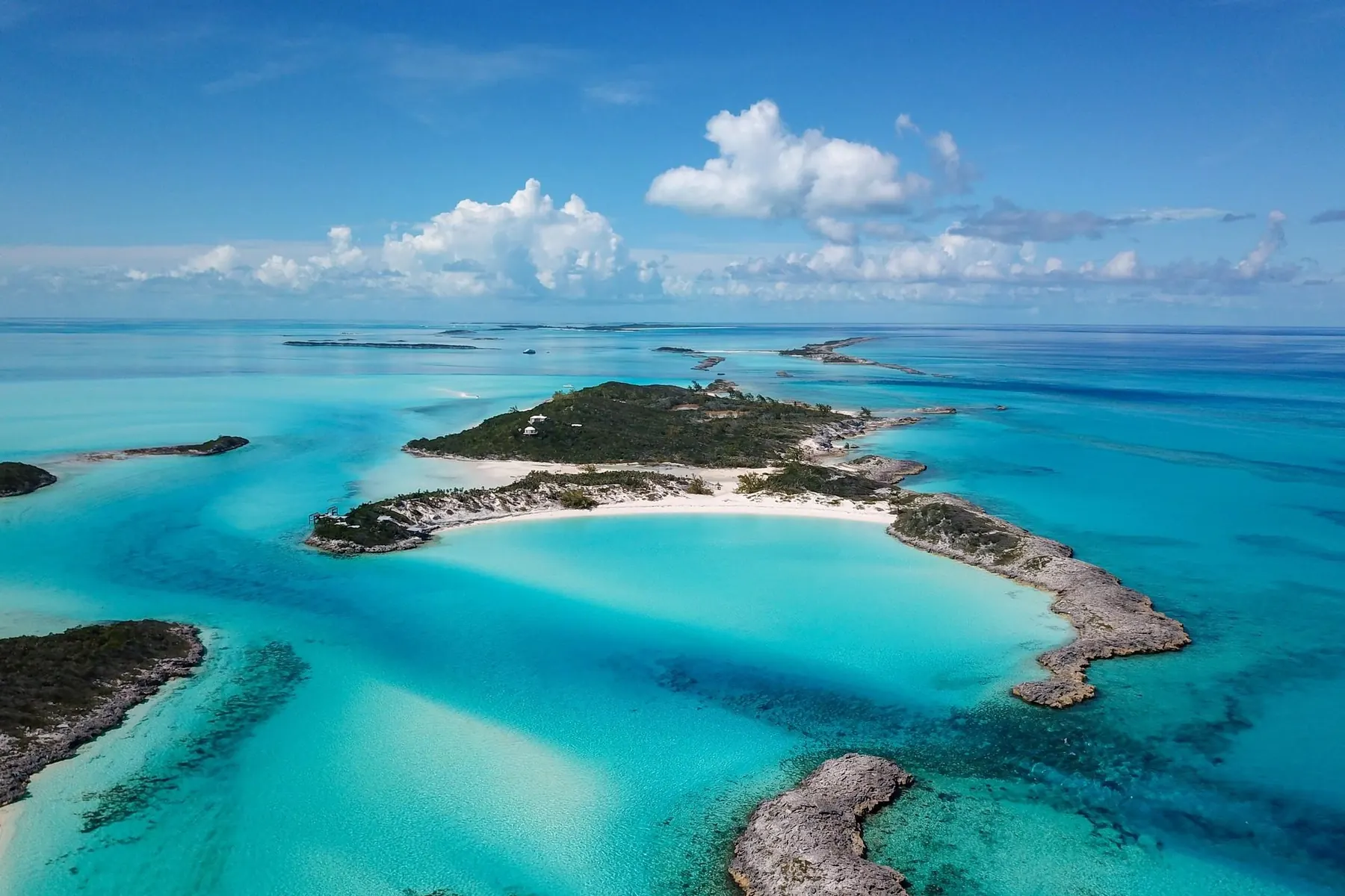 Saddleback Cay private island, Exuma Bahamas